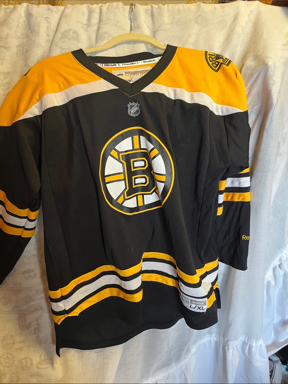 Reebok Boston Bruins Black and Gold NHL Jersey